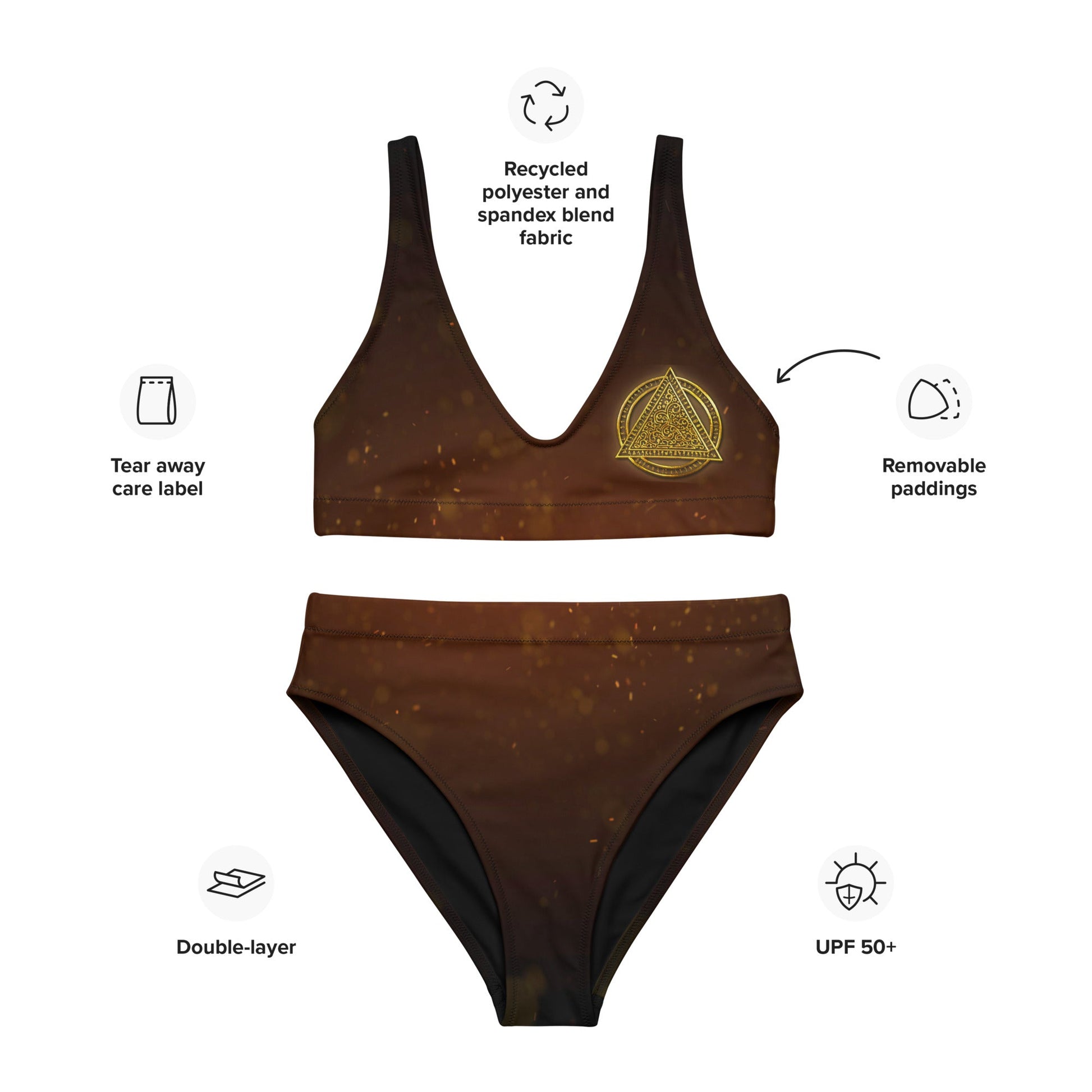 Recycled high-waisted bikini | The Last Rite | Logo - Spectral Ink Shop - Swimwear -5660952_12028