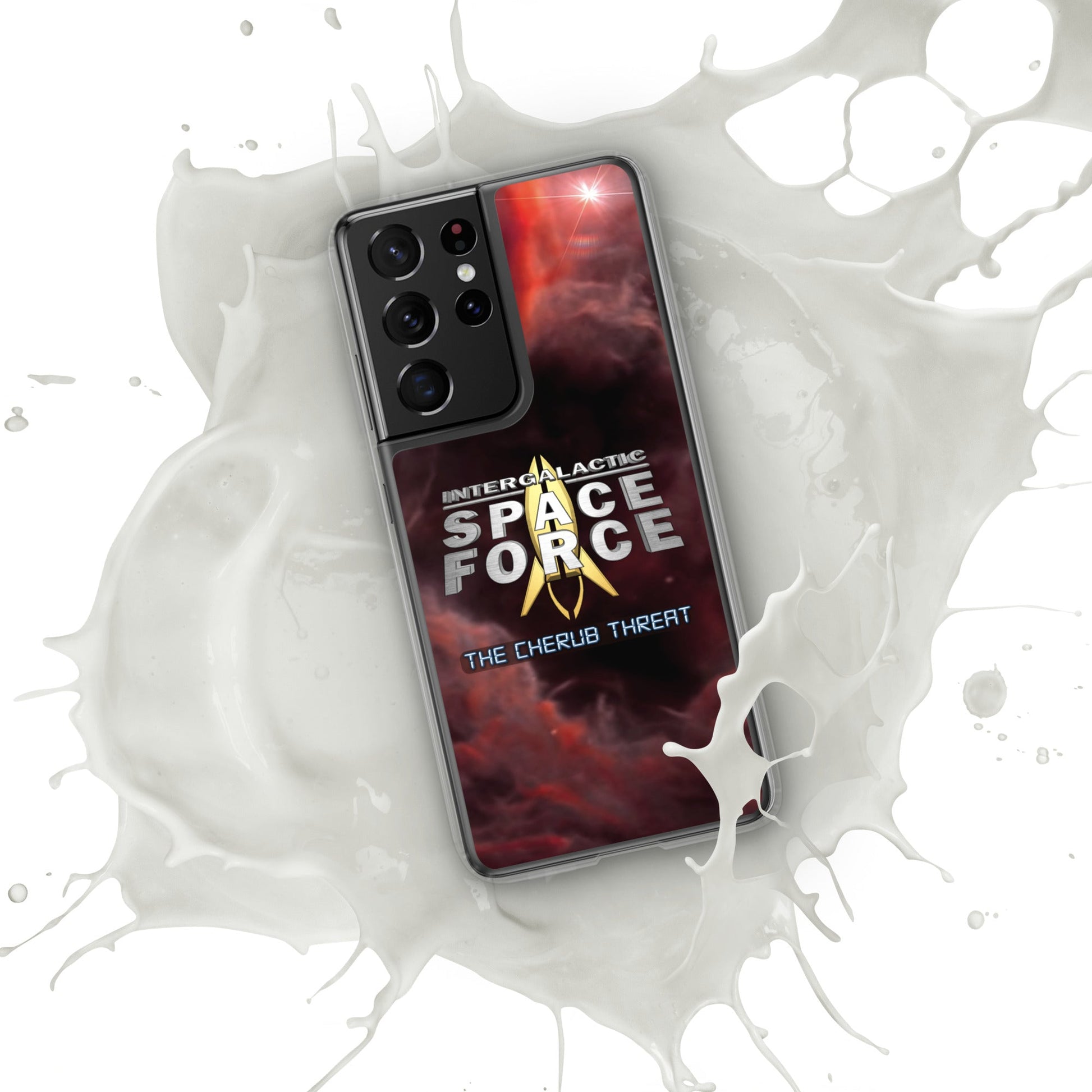Samsung Case | Intergalactic Space Force 2 | Nebula and Logo - Spectral Ink Shop - Mobile Phone Cases -1567662_12026