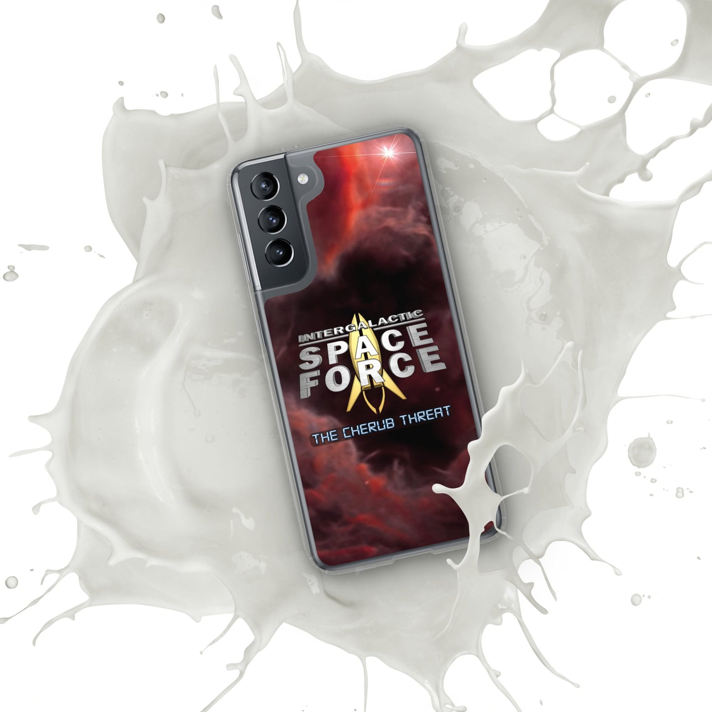Samsung Case | Intergalactic Space Force 2 | Nebula and Logo - Spectral Ink Shop - Mobile Phone Cases -1567662_12025
