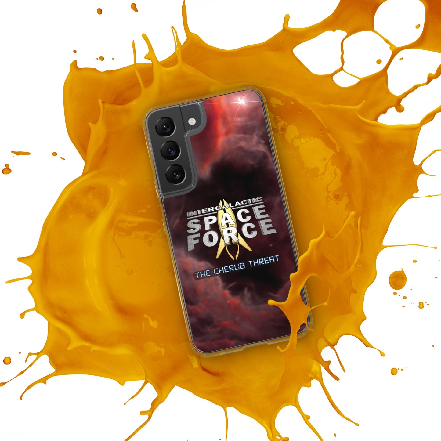 Samsung Case | Intergalactic Space Force 2 | Nebula and Logo - Spectral Ink Shop - Mobile Phone Cases -1567662_14633