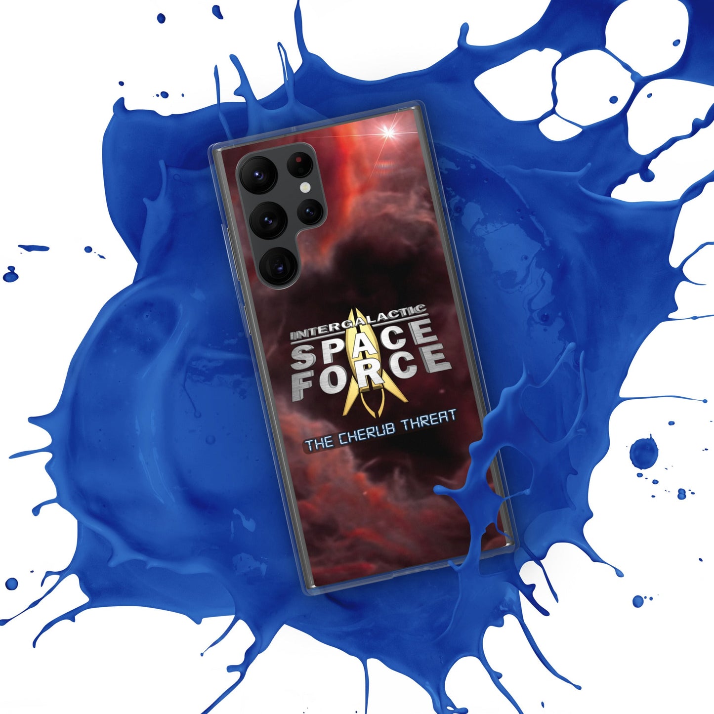 Samsung Case | Intergalactic Space Force 2 | Nebula and Logo - Spectral Ink Shop - Mobile Phone Cases -1567662_14634