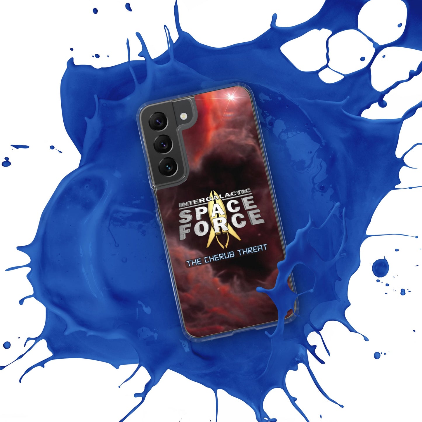 Samsung Case | Intergalactic Space Force 2 | Nebula and Logo - Spectral Ink Shop - Mobile Phone Cases -1567662_14633