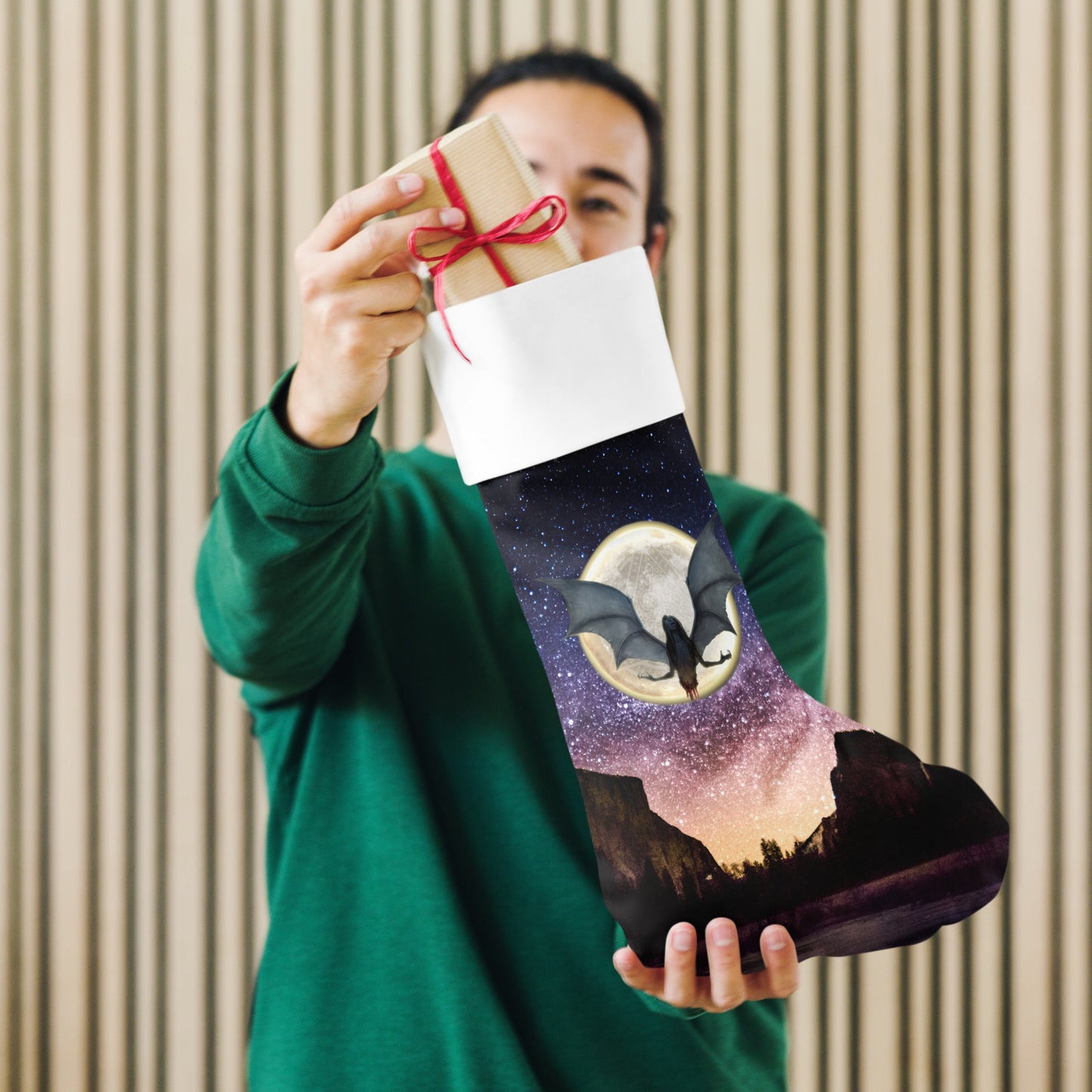 The Baby-Eater Christmas Stocking - Manananggal Takes Flight - Spectral Ink Shop - Holiday Stockings -7046915_17599