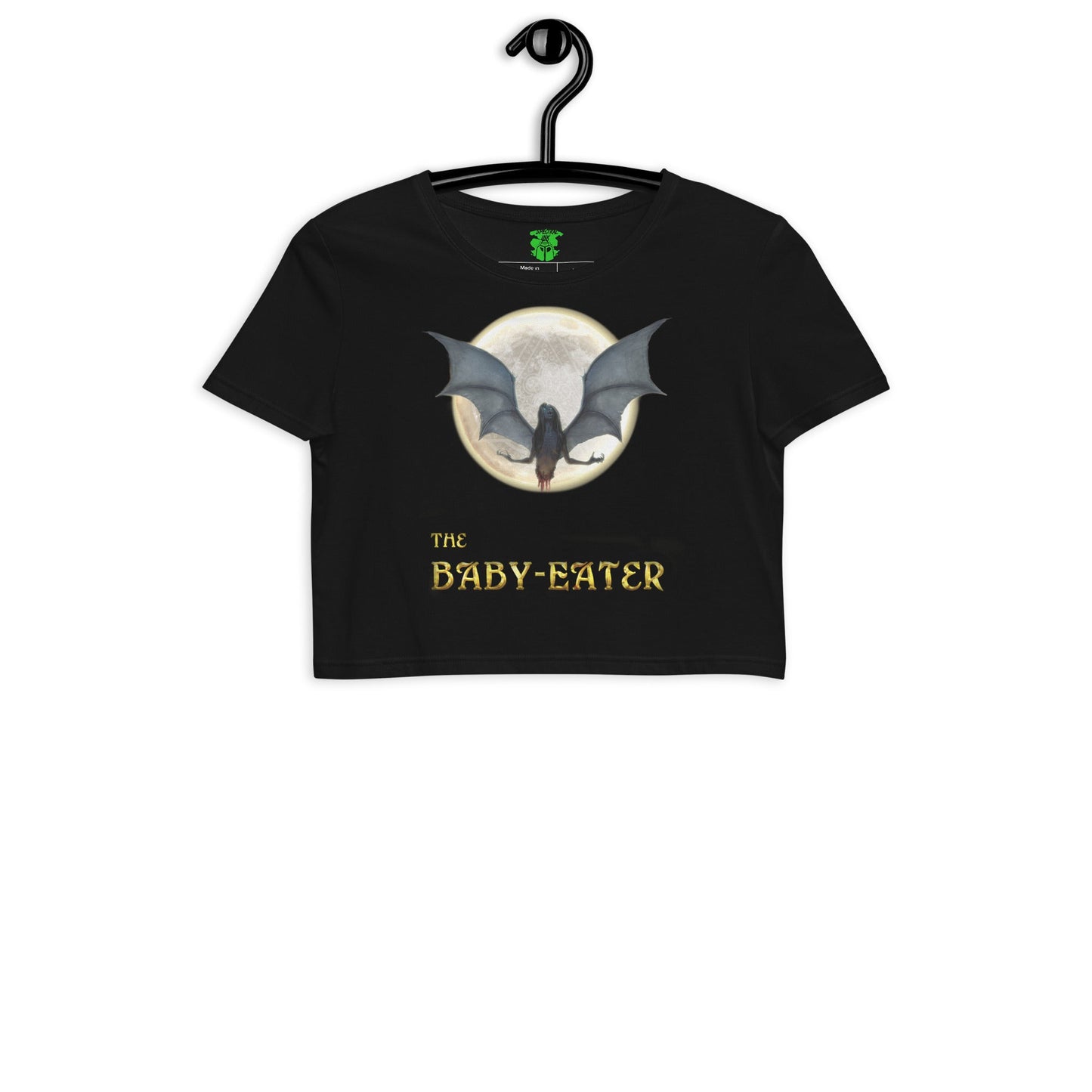 The Baby-Eater Organic Crop Top - Spectral Ink Shop - Shirts & Tops -3994898_11727