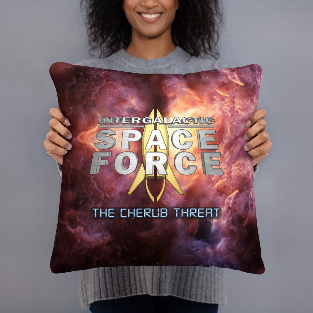 Throw Pillow | Intergalactic Space Force : The Cherub Threat - Throw Pillows -8956142_4532