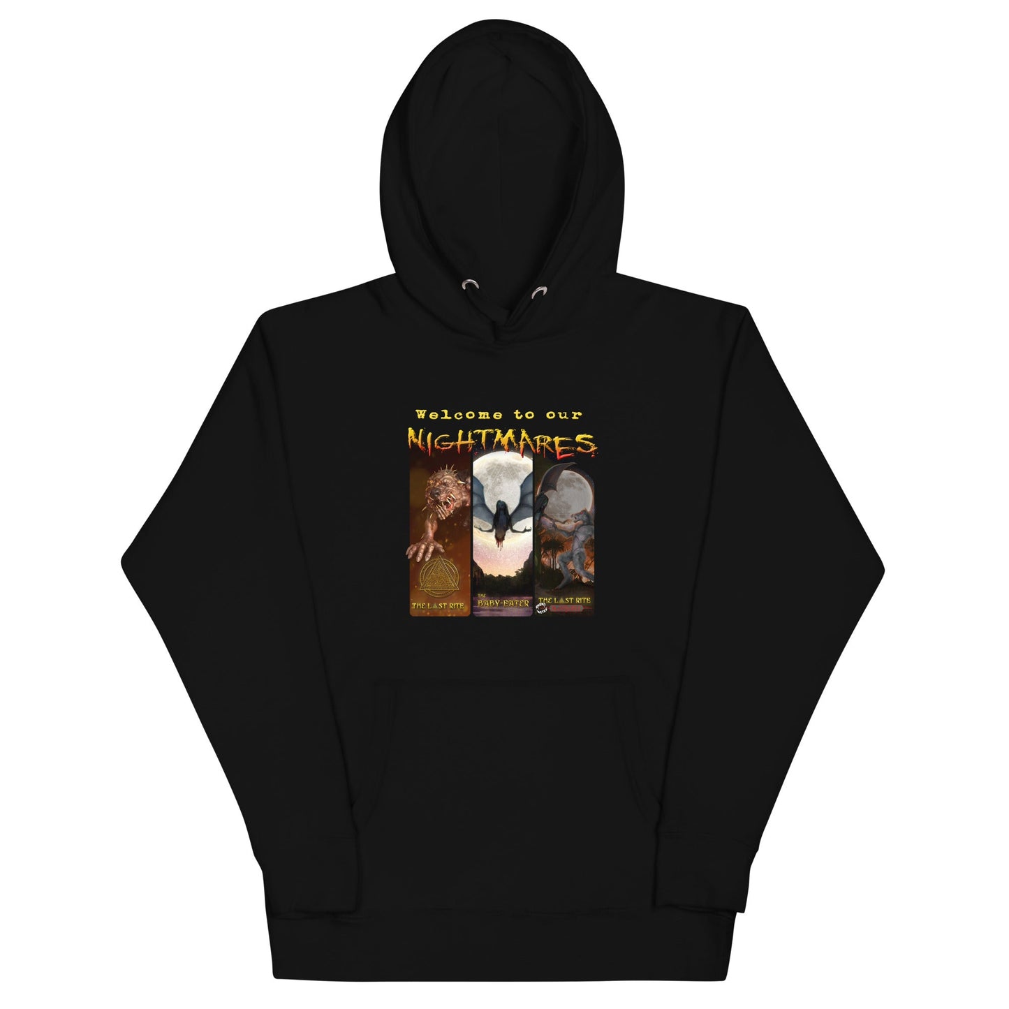 Welcome to our Nightmares | Unisex Hoodie - Embrace the Shadows - Spectral Ink Shop - -8139747_10779