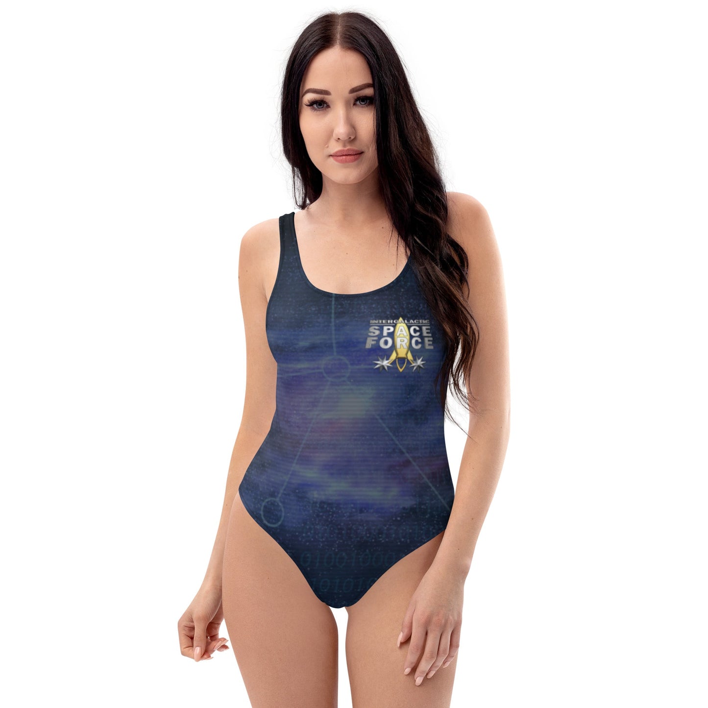 Women's One-Piece Swimsuit | Intergalactic Space Force - Spectral Ink Shop - Swimwear -9308089_9014