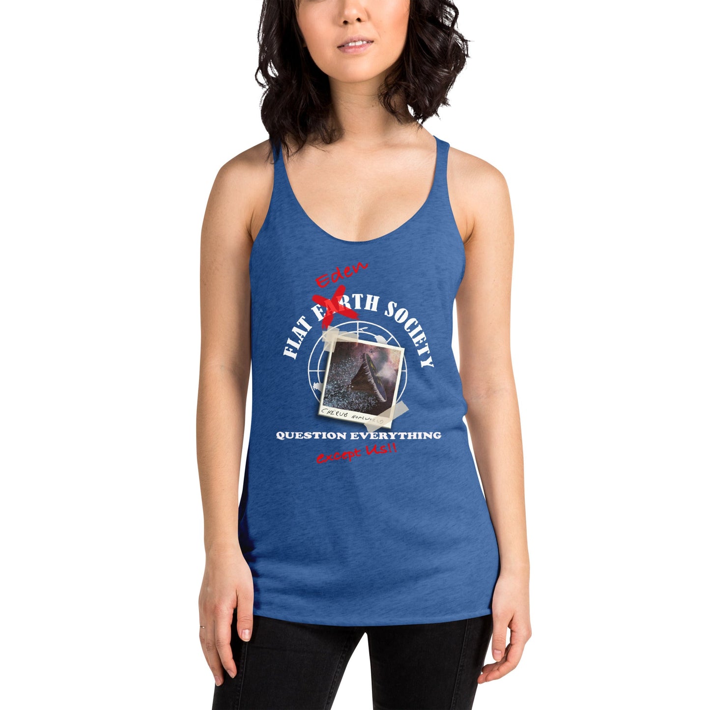 Women's Racerback Tank | Intergalactic Space Force 2 | Flat Eden Society - Spectral Ink Shop - Shirts & Tops -2753985_6671