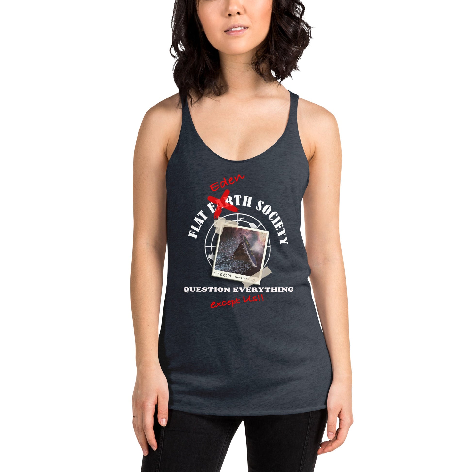 Women's Racerback Tank | Intergalactic Space Force 2 | Flat Eden Society - Spectral Ink Shop - Shirts & Tops -2753985_6656
