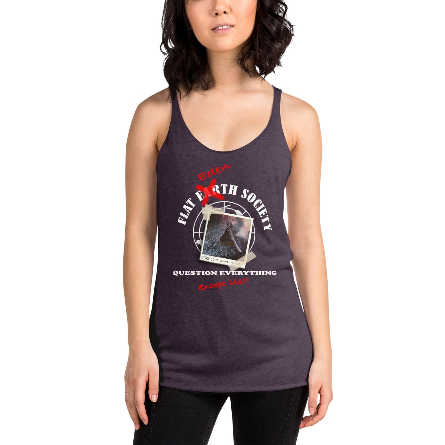 Women's Racerback Tank | Intergalactic Space Force 2 | Flat Eden Society - Spectral Ink Shop - Shirts & Tops -2753985_6661