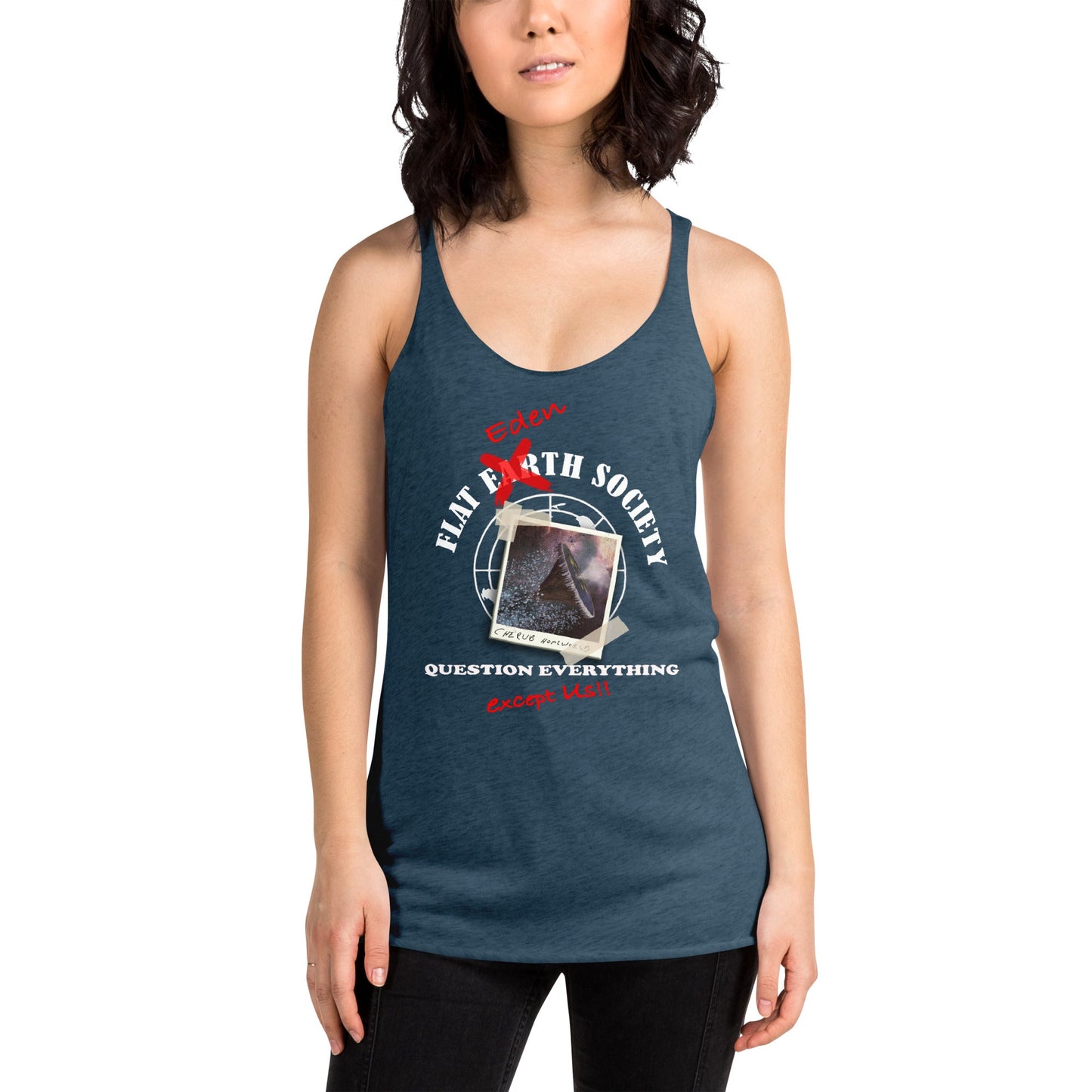 Women's Racerback Tank | Intergalactic Space Force 2 | Flat Eden Society - Spectral Ink Shop - Shirts & Tops -2753985_6626