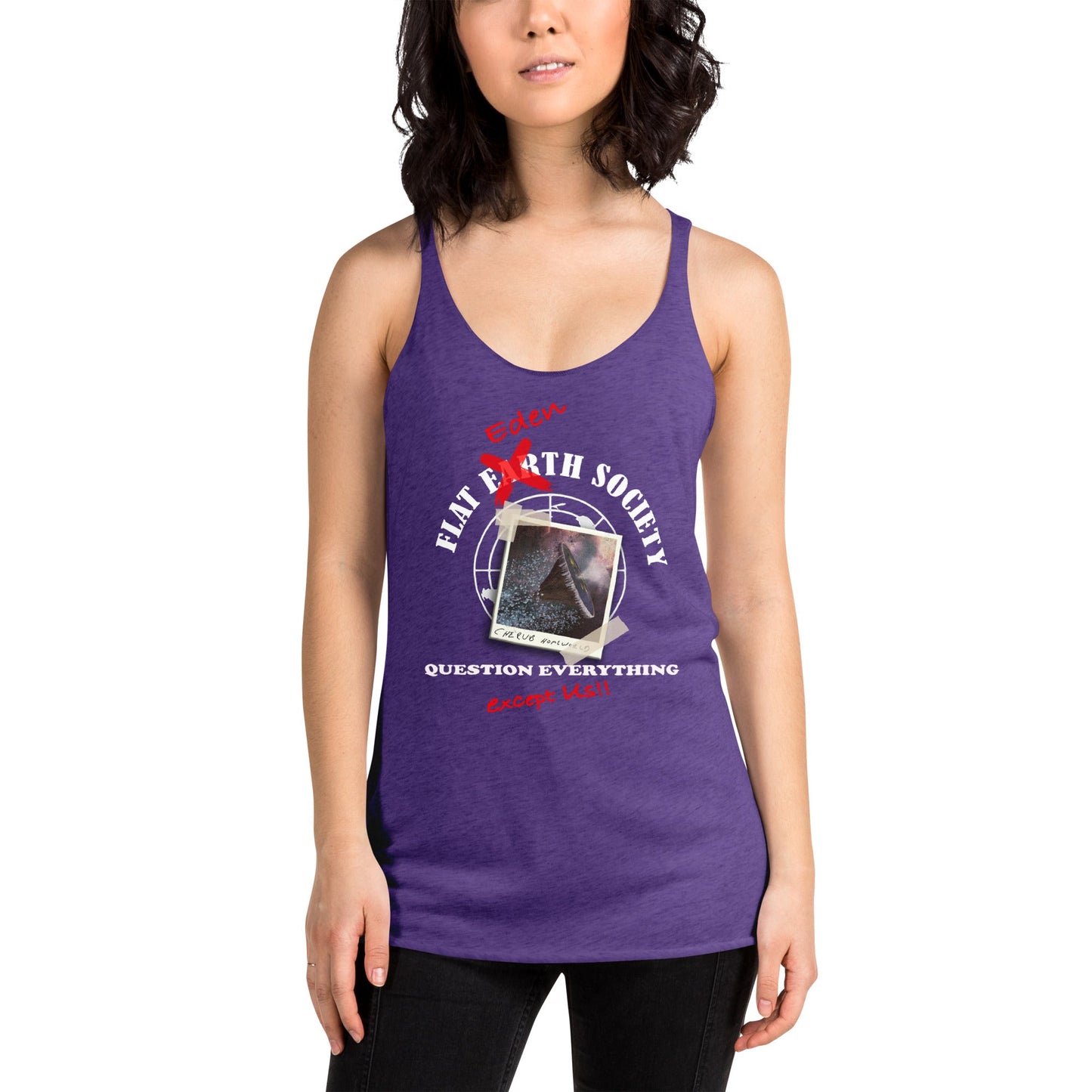 Women's Racerback Tank | Intergalactic Space Force 2 | Flat Eden Society - Spectral Ink Shop - Shirts & Tops -2753985_6641