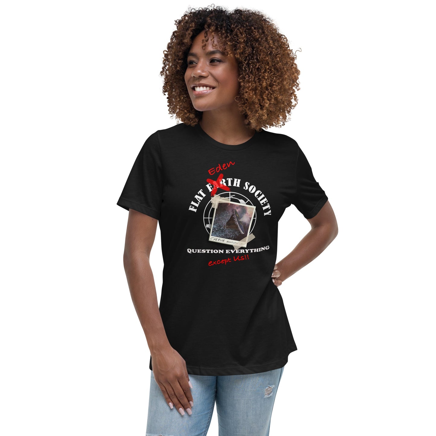 Women's Relaxed T-Shirt | Intergalactic Space Force | Flat Eden Society - Spectral Ink Shop - Shirts & Tops -7596367_10193