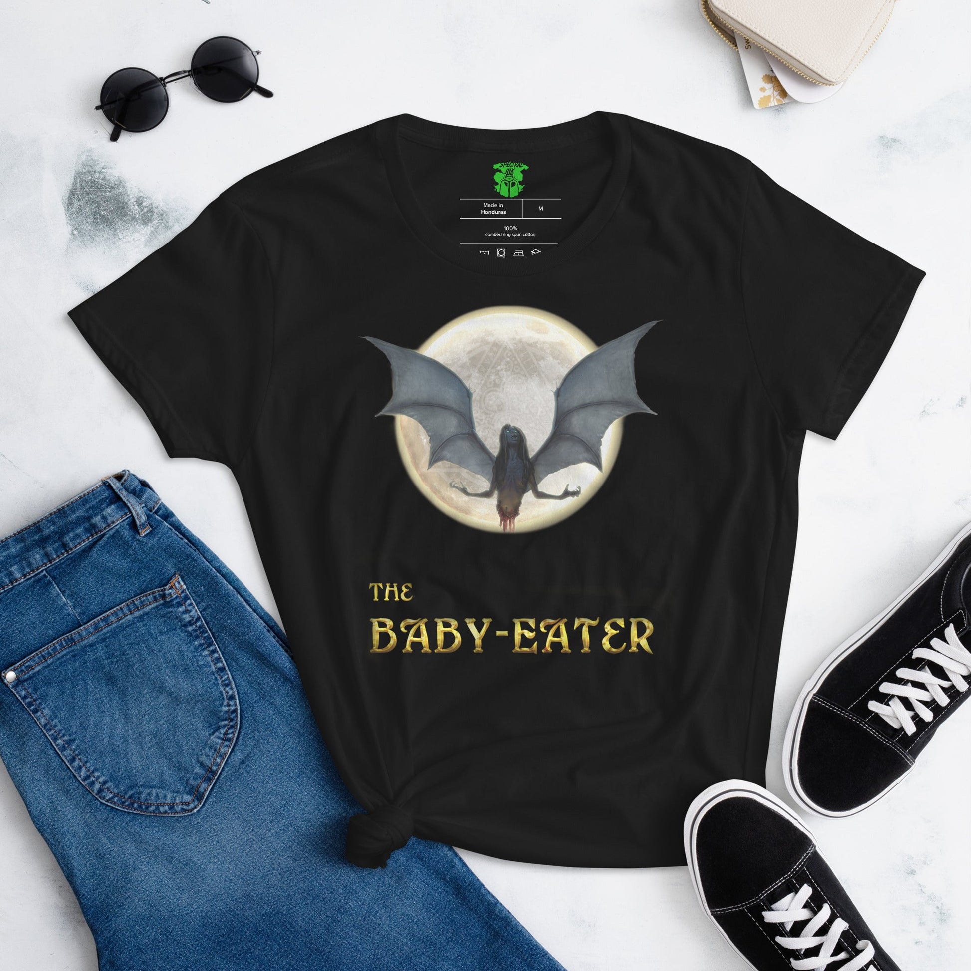 Women's Short-Sleeve Graphic T-Shirt | The Baby-Eater | Awards and Reviews - Spectral Ink Shop - Shirts & Tops -8953668_4937