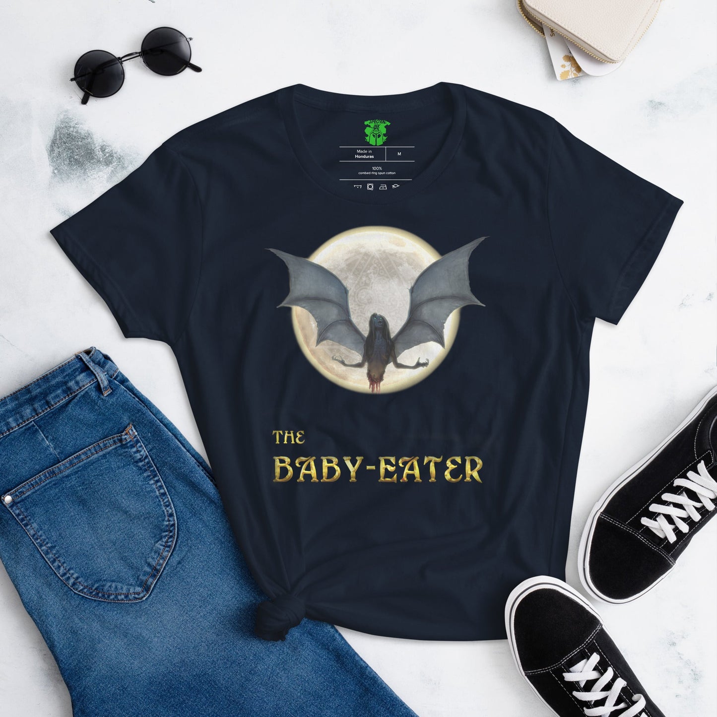 Women's Short-Sleeve Graphic T-Shirt | The Baby-Eater | Awards and Reviews - Spectral Ink Shop - Shirts & Tops -8953668_4937