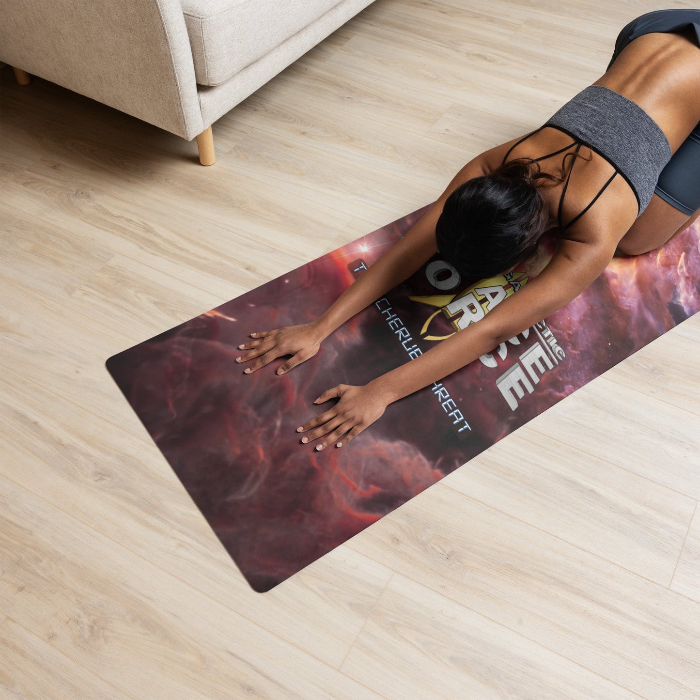 Yoga mat | Intergalactic Space Force 2 | Nebula and Logo - Spectral Ink Shop - Yoga Mat -5400677_16714